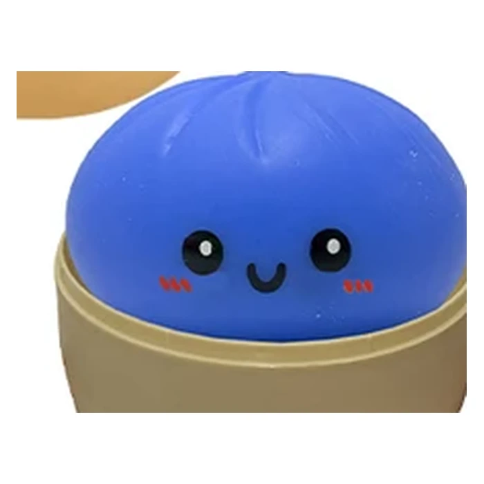 Bao bleu électrique, dans son panier vapeur